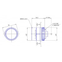1/2 inch 6.0mm F1.4-Close Manual Iris Lens