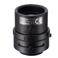 1/3-inch 3 - 8mm F1.0-Close Manual Iris Lens with IR Day/Night