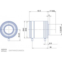 Goyo GMTHR42514MCN 3 MP 1" Fixed-Focal 25mm Lens